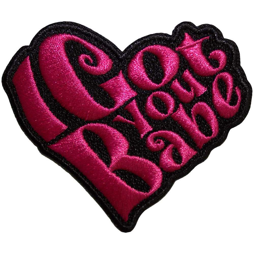 Sonny & Cher - I Got You Babe Heart Patch - Zwart